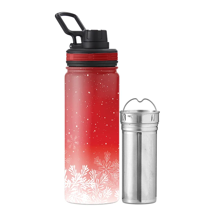 

Everich double wall vacuum flask insulated stainless steel water bottle with stainless steel infuser, Customized color