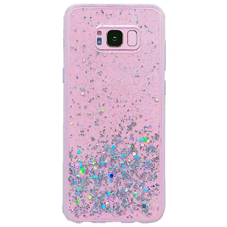 

Fashion Resin Dripping Glue Transparent Glitter Hard PC Back TPU bumper Phone Case Cover For Samsung Galaxy A2 Core