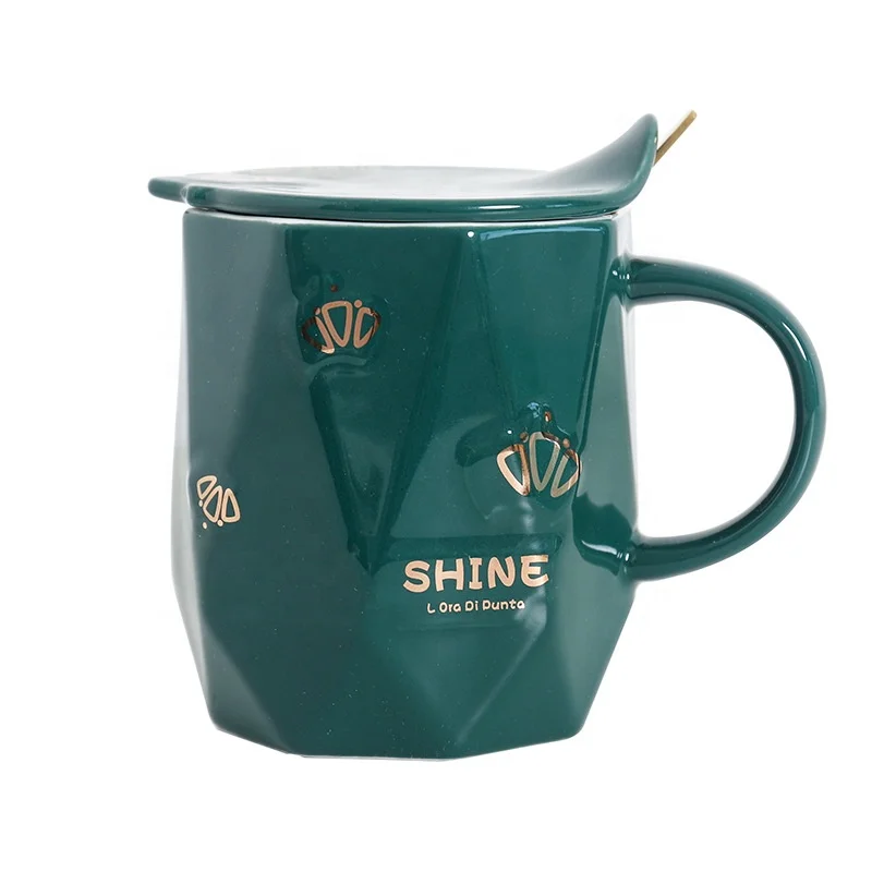 

Zogifts 14oz mug with spoon porcelain wedding gift customize ceramic coffee mug cup, Color