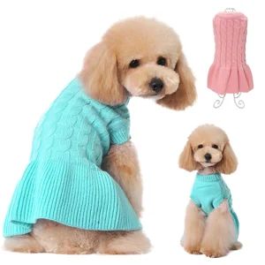 Image of Berry New Fashion Design Knitted Wool Winter Warmly Dog Sweater Dress Clothes