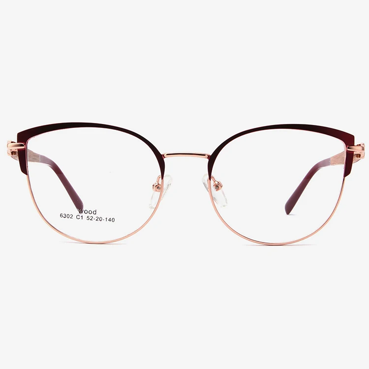 

Metal Wooden Eyeglasses Optical Frames Anti Blue Light Blocking Glasses