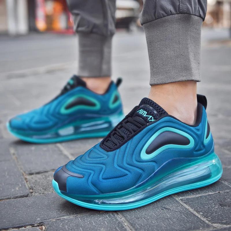 

Running Air Cushion PU Fabric Black Color Mens Fashion Sneakers White Shoe Casual Sports Shoes for Men Sports