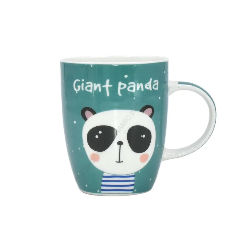 10盎司马克杯可爱卡通熊猫杯,儿童奶杯陶瓷马克杯,杯子可爱
