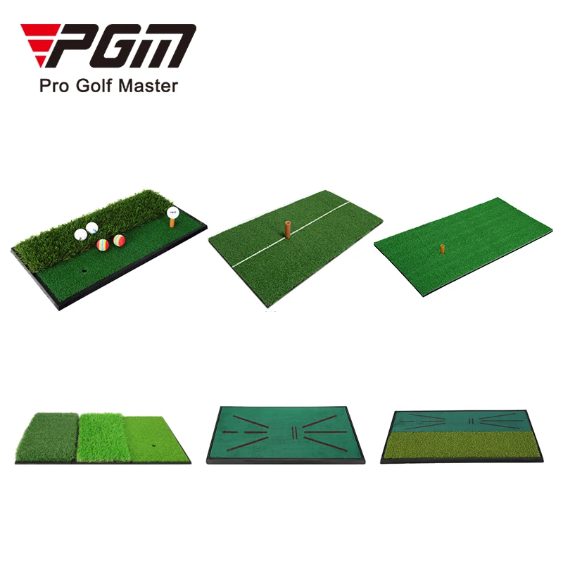 

PGM manufacturer custom logo portable indoor green artificial grass practice mini outdoor golf hitting mat