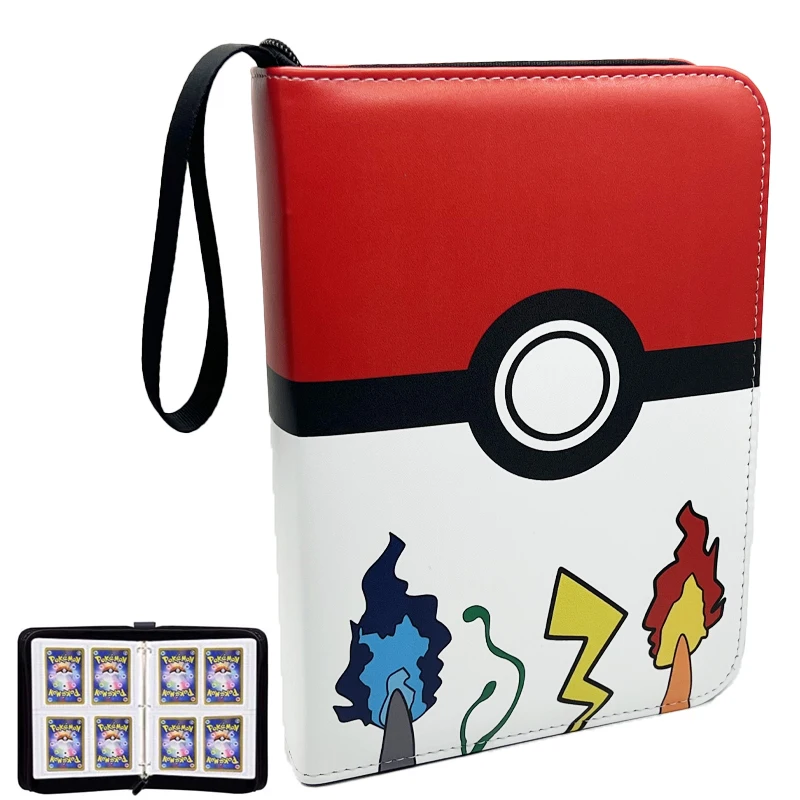 

2022 Hot Sale 4 Pocket Trading Card Album Book Folder with Loose-Leaf Sleeves Pokemon Sports Game Baseball Cards Binder Album