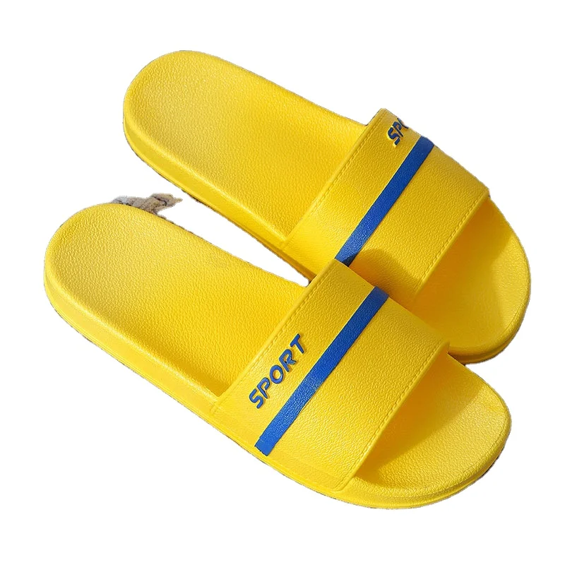 

2021 new bathroom shower slippers wear resistant simple slippers antiskid tasteless sandals OEM customization