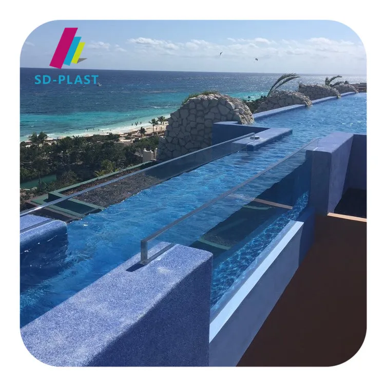 

Light transmission 90mm acrylic sheet pool clear acrylic glass panel for pool window