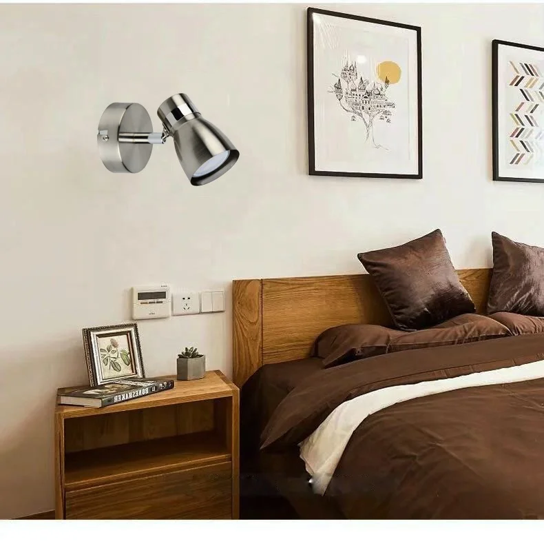 
LED mini spotlight with GU10 bulb 5W 3000k in satin nickel 