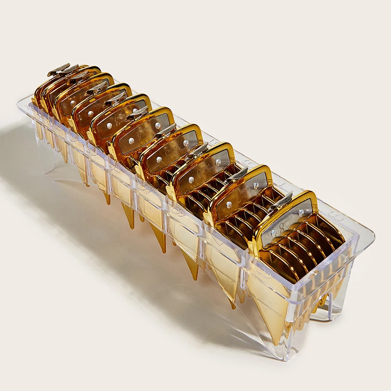 

wan mei Gold 10 piece set of limit comb hairdresser hairdressing tool positioning comb electric push shear card set wall univers