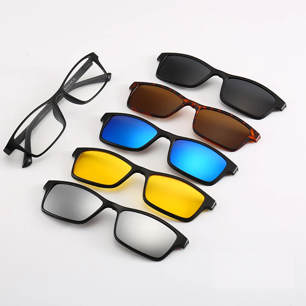 

fashion trendy clip on sunglasses PC frame clip-on glasses 2250A