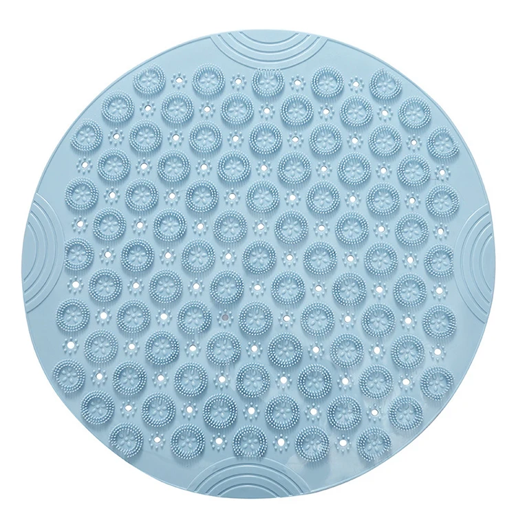 

Drainable Non Slip Anti Bacterial Massage Bathroom PVC Mat Bath Shower Mat for Bathroom