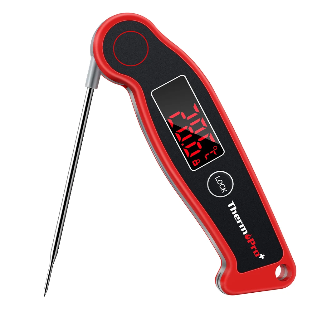 

2019 Newest Arrival Thermopro TP19 Waterproof Digital Cooking Instant Read Meat Thermometer, Black +red