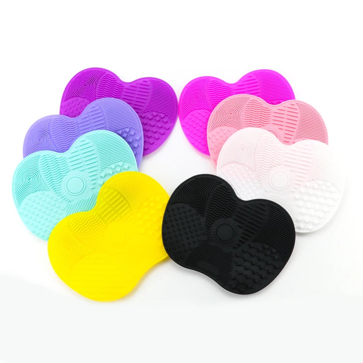 

Wholesale Colorful Washing Scrubber Board Silicone Cleaner Pad Makeup Brush Cleaning Mat Tool