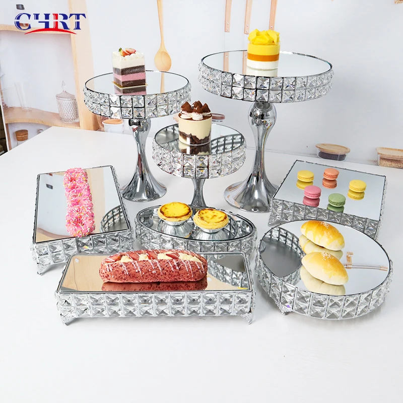 

CHRT Cake Stand Set Gold Manufacturers Wedding Set Supplies Luxury Crystal Decorating Tools Cake Stand, Pink/white/customize