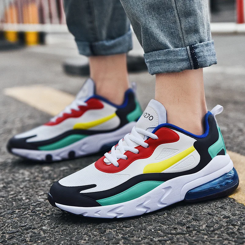 

NK Air 27 sports shoes 2021 spring new men's flat-heeled thick-soled round toe casual comfortable fashion sports men's shoes, Multicolor