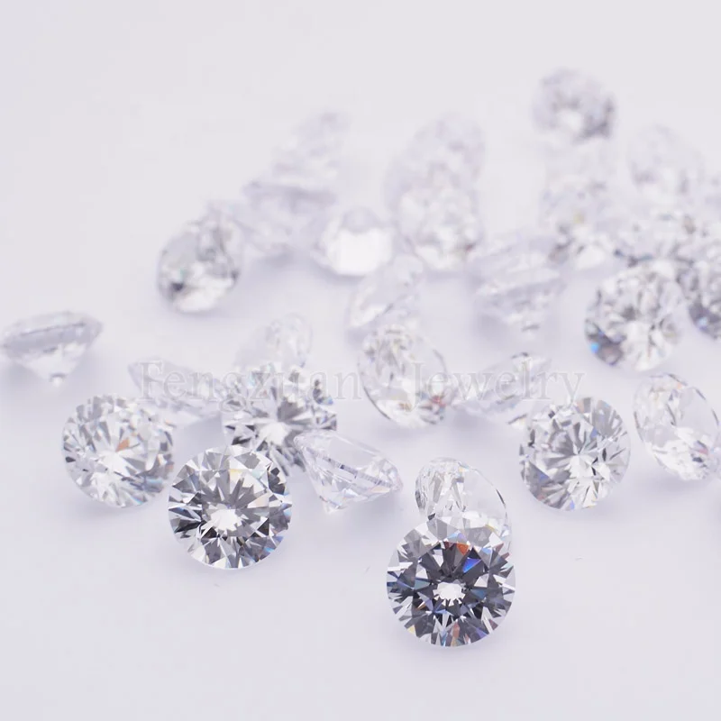 

Wuzhou CZ Gems 5mm 7A High Quality White Cubic Zirconia 1.5mm 2mm Synthetic lab created Loose CZ stone for Jewelry