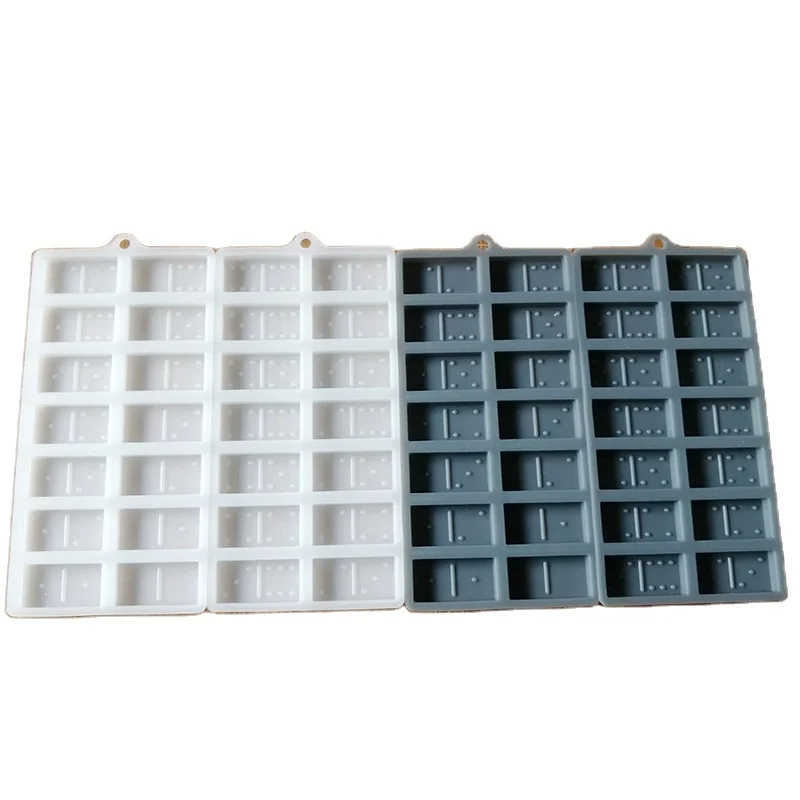 

Diy domino cake soap mold resin domino molds/domino silicone mold, White, gray