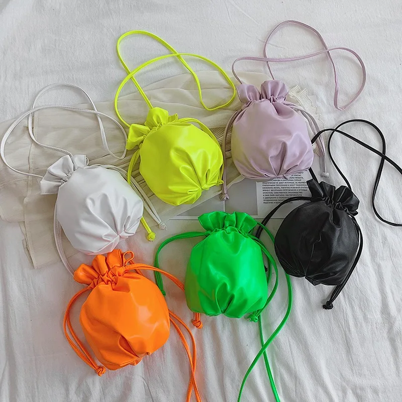 

2020 Fall Handbags Women Mini Colorful Crossbody Bags Bucket Bags For Ladies Little Girl Purses