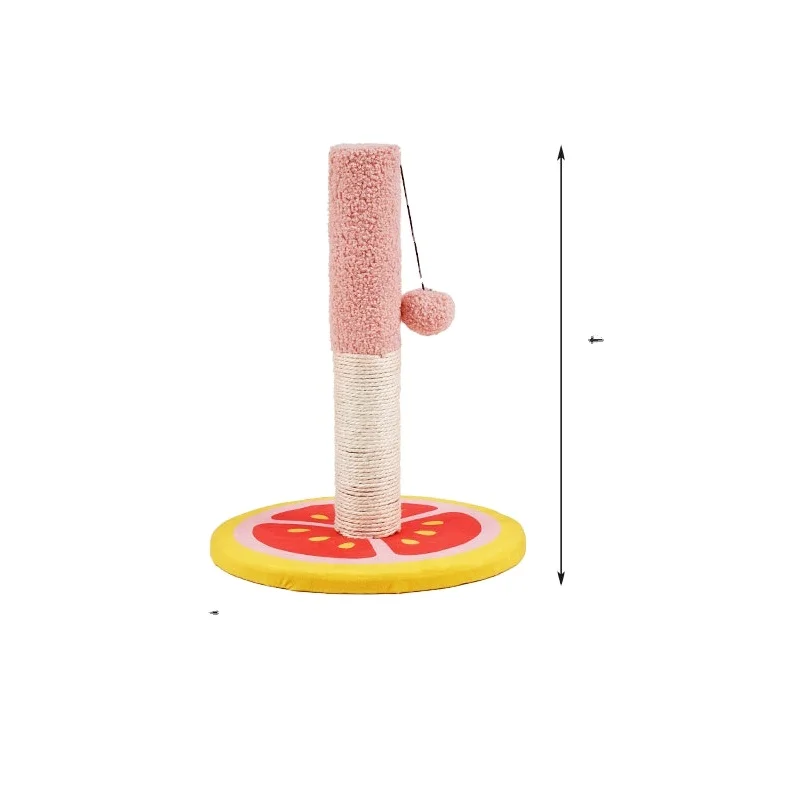 

Cute Vertical Toys Small Cat tree Fruit Design Natural Sisal Scratching Post Interactive Pet toy, Multiple colour optional