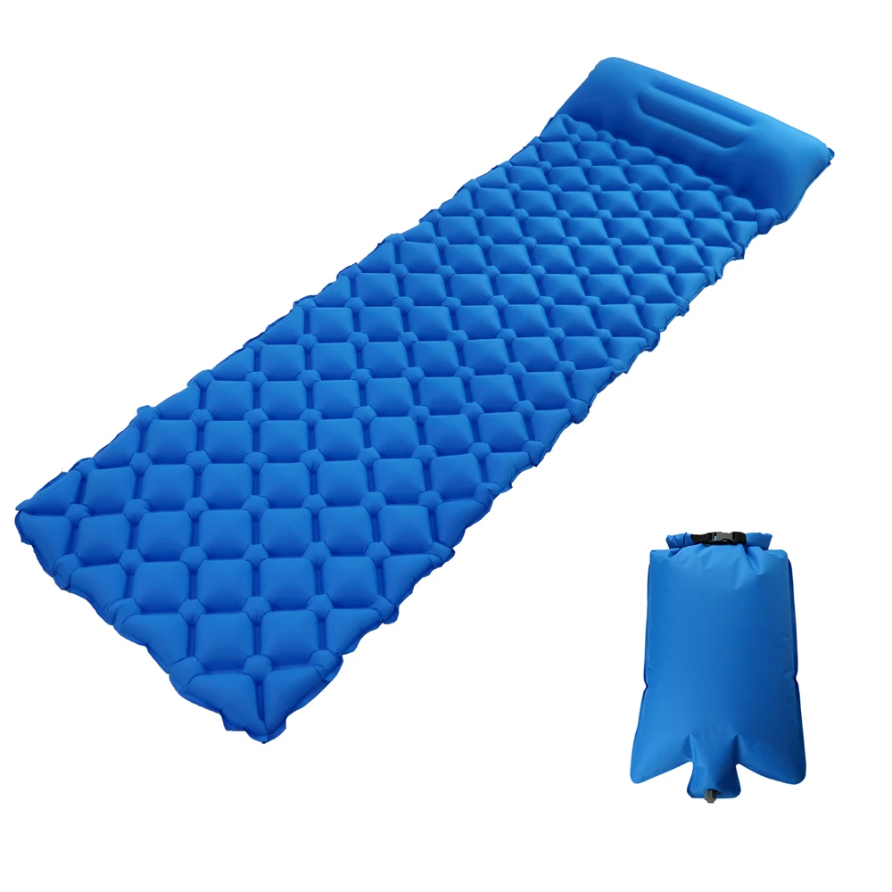 

Wholesales ultralight lightweight foldable inflatable sleeping mat air mattress camping sleeping pad