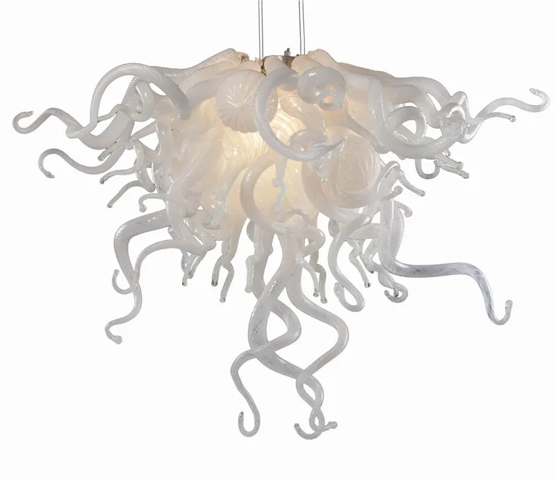 

Contemporary LED Blown Murano White Glass Chandelier Lighting For Coffee Table