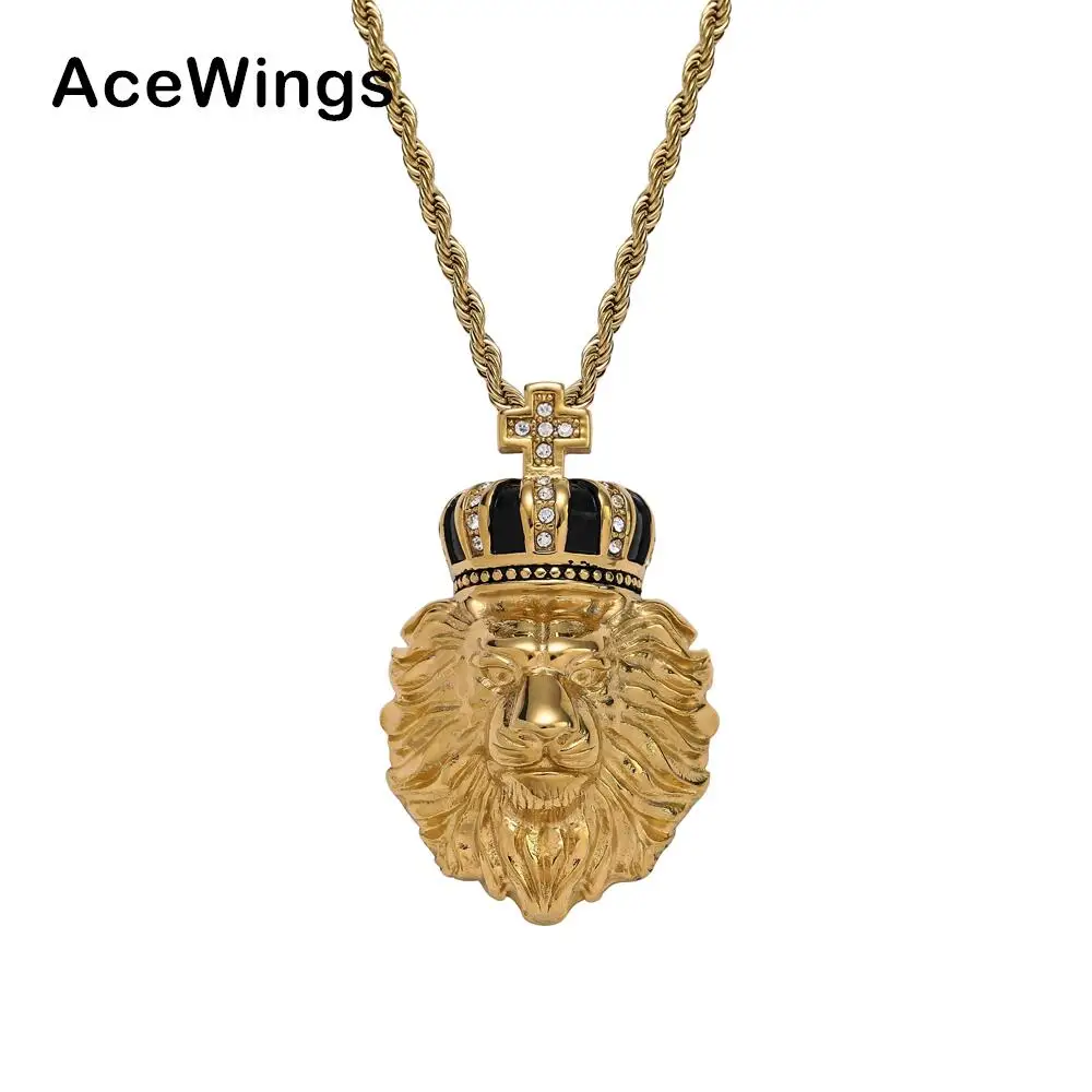 SN227  Iced Out Stainless Steel Jewelry Pendant Necklace Hip Hop Jewelry for men bling bling