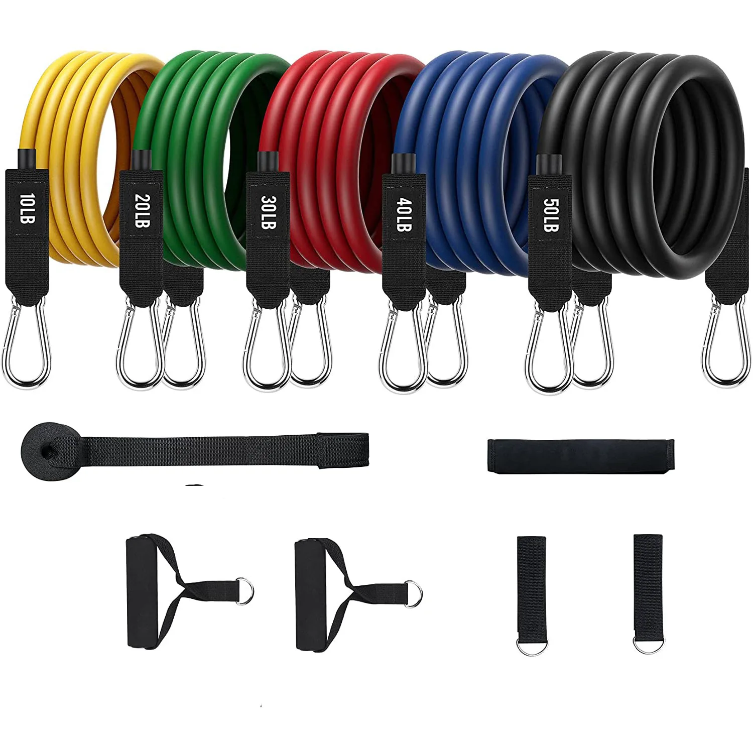 

NATUDON High Quality 11 pcs Set Latex Resistance Bands Cross fit, Custom available