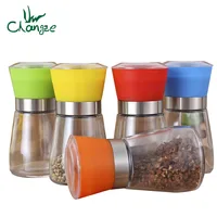 

CHANGZE Factory Price Cheap Salt And Pepper Grinder Manual Glass Colorful Pepper Mill