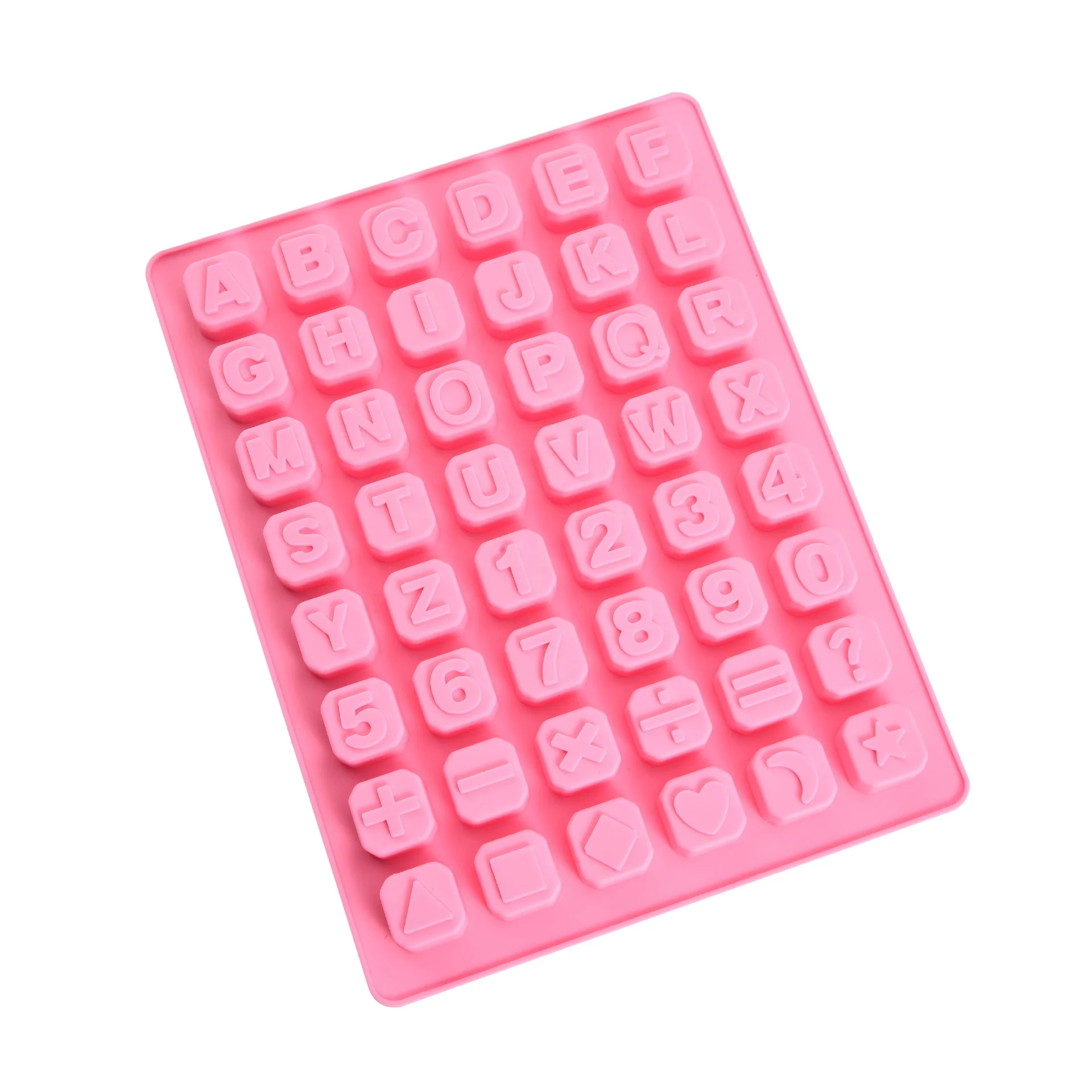 

New 48 cavity donut mini figure diy alphabet character symbol silicone mould chocolate mold, As shown