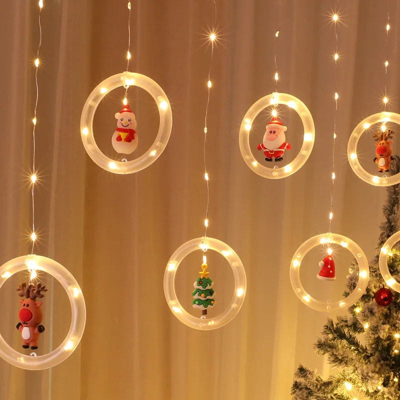 

LED Christmas lights Christmas tree lights Decorative 2023 New Year party Curtain light string