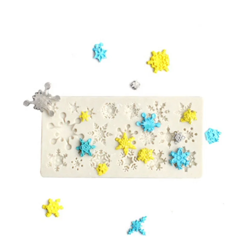 

Silicone Christmas Snowflake Fondant Cake Molds, White