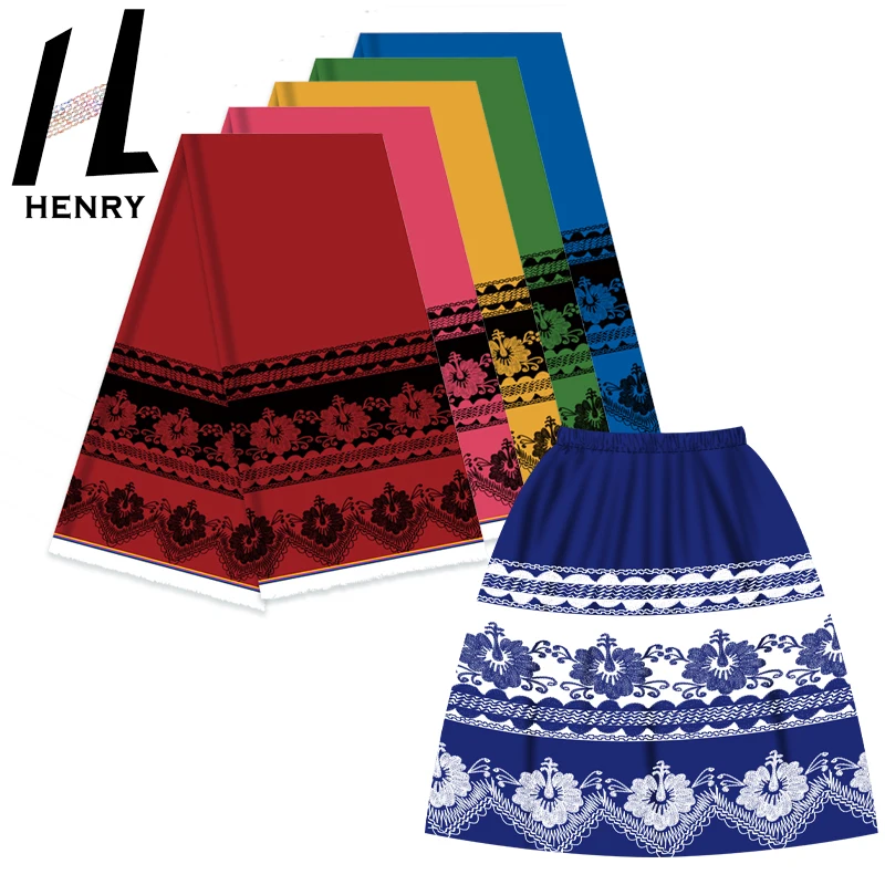 

Henry Micronesian Skirt Lady Floral Dress Cloth Fabrics For Garment Digital Print Fabric Polyester Ready Stock