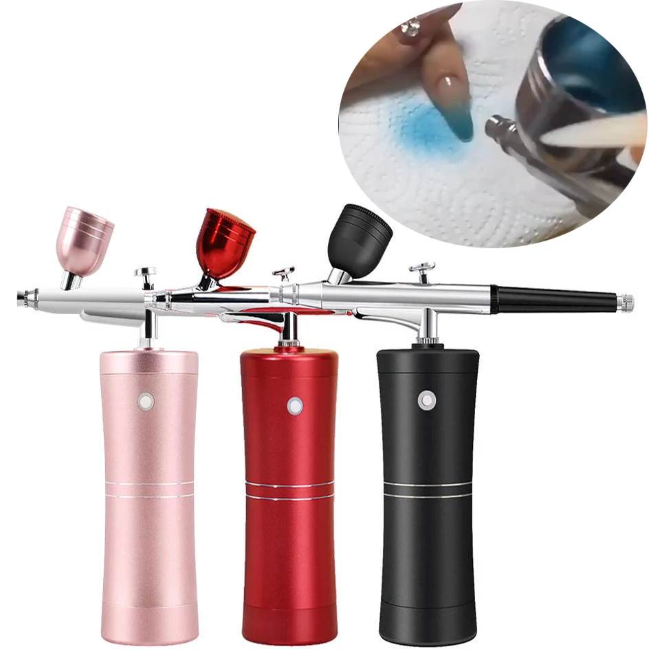 

Multifunction Wholesale Cordless Tattoos Tool Airbrush Compressor Kit Mini Hair Makeup Nails Tool