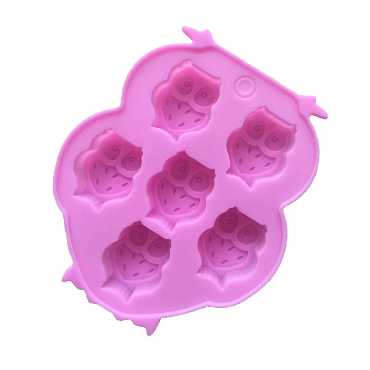 

J062 6 cavity Owl shaped Silicone Craft Molds Handmade DIY soap molds, Random