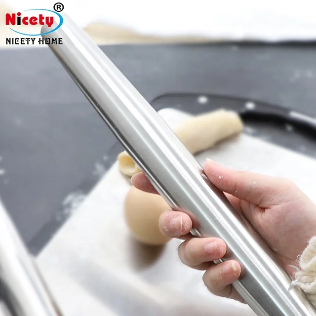 

Kitchen Economic Tools food grade stainless steel rolling pin for baking cookie pastry dough roller out dumpling wrappers