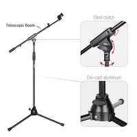 

wholesaler professional adjustable studio tripod boom microphone stand for mic recording