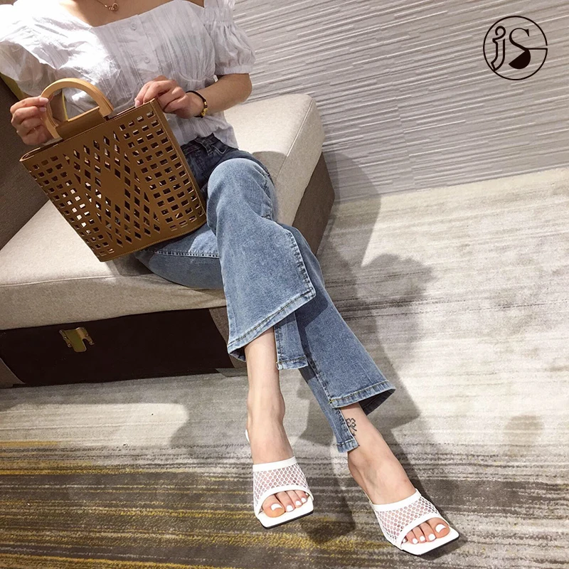 

European and American fashion styles slides women slippers high heels sandles for ladies, Picture