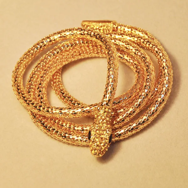 

2021 Indian New Hip Hop Metal Bisuteria Gold Silver Color Snake Necklace for Women Girls Party Jewellery, Picture shows