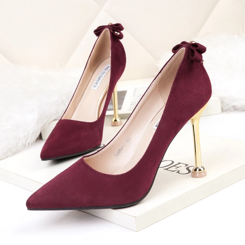 

High quality fashion diamond thin heel Shallow Mouth casual high heels pump for women, Black/red/khaki/black/rice white/naked powder