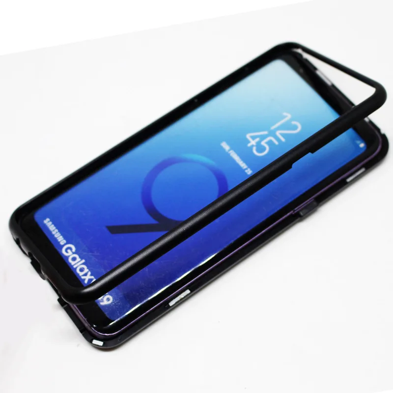 

Protector 360 Magnetic Metal Tempered Glass Case for Samsung Note 9 10 pro plus S10 S20 Phone Shell Cover Capa Coque