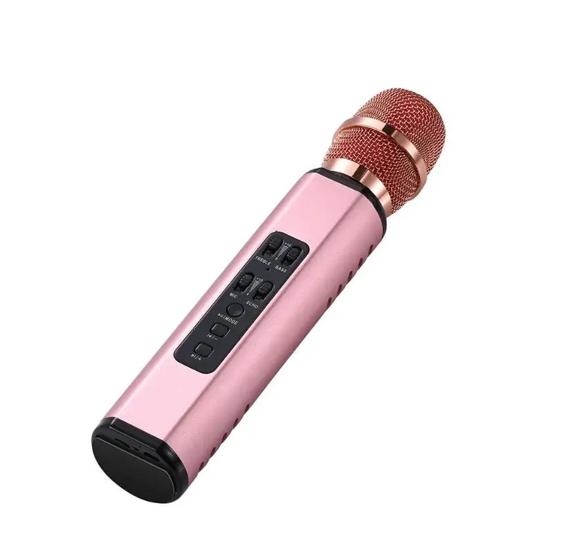 

drop shipping K6 speaker Karaokes Player Recording Singing Microphone Treasure Sound Singing, Gold rose gold blue sliver