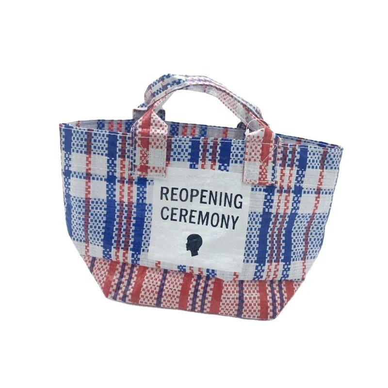 

Lady Pvc Women Cosmetic Bag Shirt with Logo Woven bag film covered folding shopping bag customized PP woven handbag