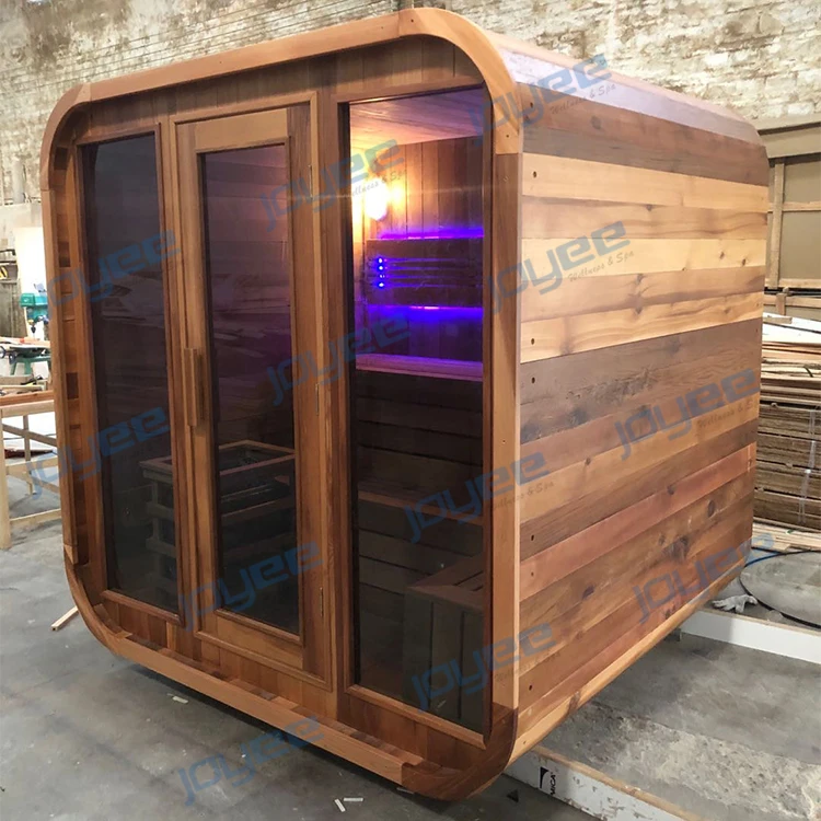 Joyee Wooden Hemlock Red Cedar Traditional Wood Outdoor Sauna Cabin