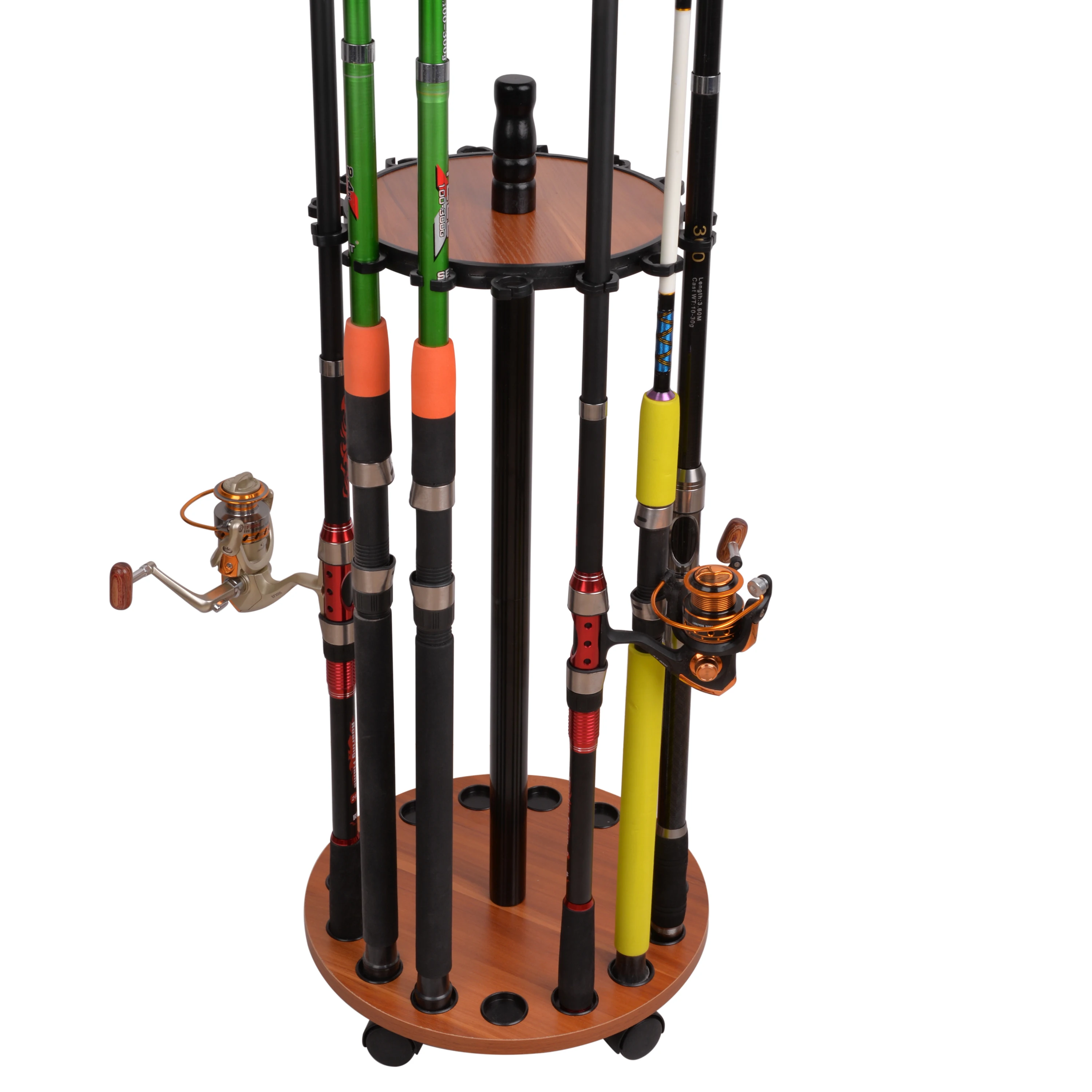 

New Arrive Detachable Wooden Stable Fishing Rods Stand Holder Fishing Rod Display Rack For Receive The Rods, As the pc