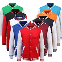 

Spring Autumn Custom Printed Fleece letterman College baseball Varsity men's jackets coats