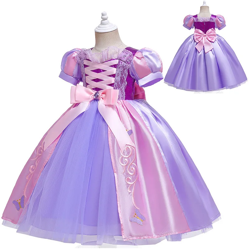 

2022 New Kids Girls Fancy Elsa Anna Snow white belle Cinderella Princess Costume Deluxe Dress Up Cosplay Birthday Party