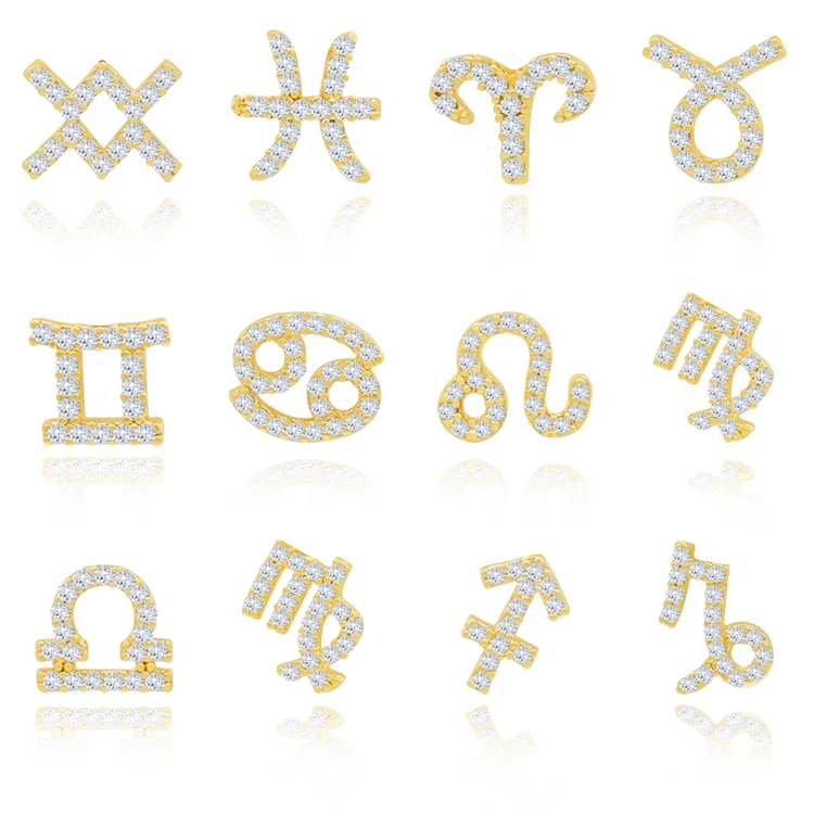 Customized various style zodiac sign earrings for women