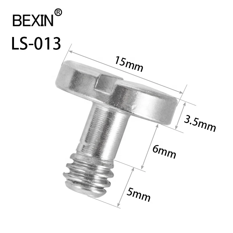 

BEXIN CHINA Wholesale dslr Tripod Universal 1/4 inch Camera Screws for Quick Release Plate Clamp Adapter, Silver