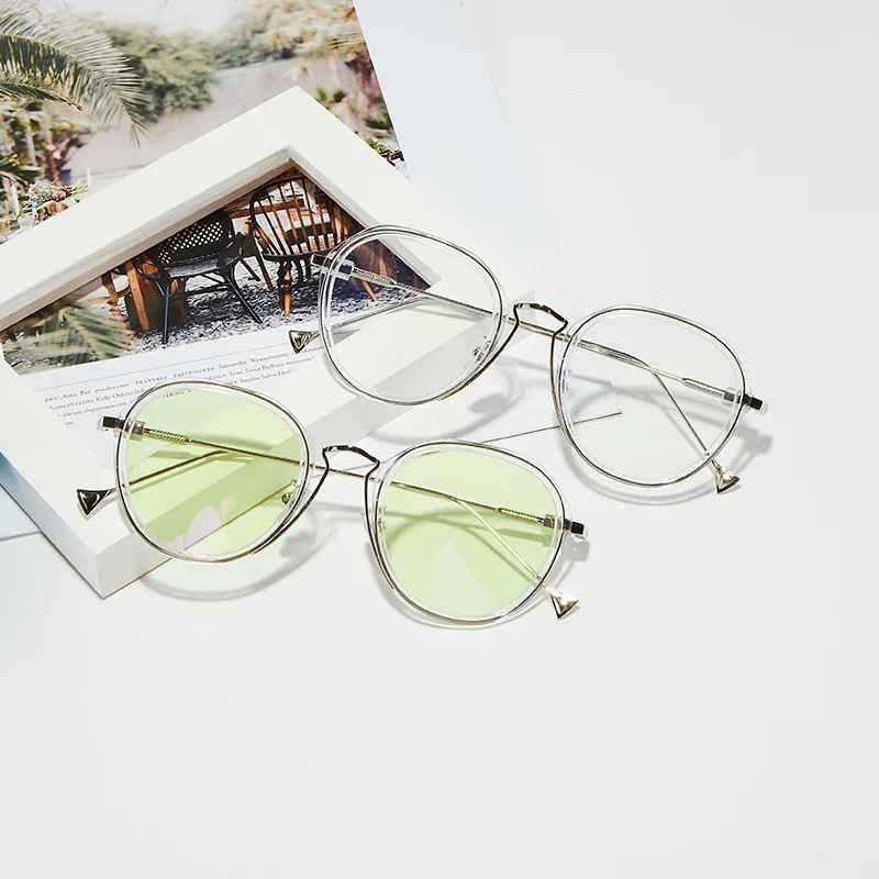 

MJ-0409 Fashion New Blu-ray Flat Lens Personality Trendy Sunglasses Unisex 2021