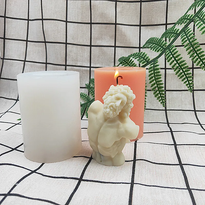 

B-1023 Laocoon DIY candle material plaster mold head silicone Candle Mold table ornaments